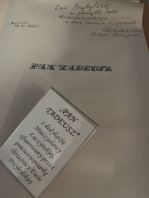 Pan Tadeusz autograf